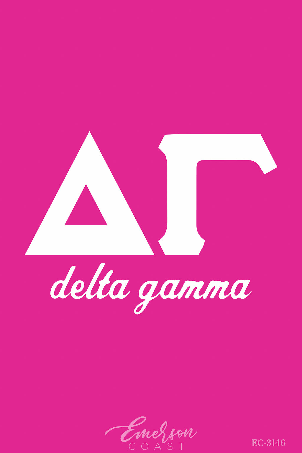 Delta Gamma Bold Greek Letter Rolled Cuff Tee