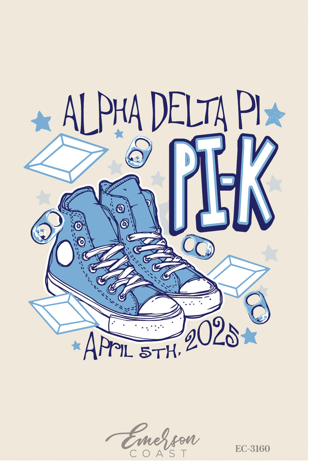 Alpha Delta Pi University of Tennessee at Chattanooga 5K Tshirt