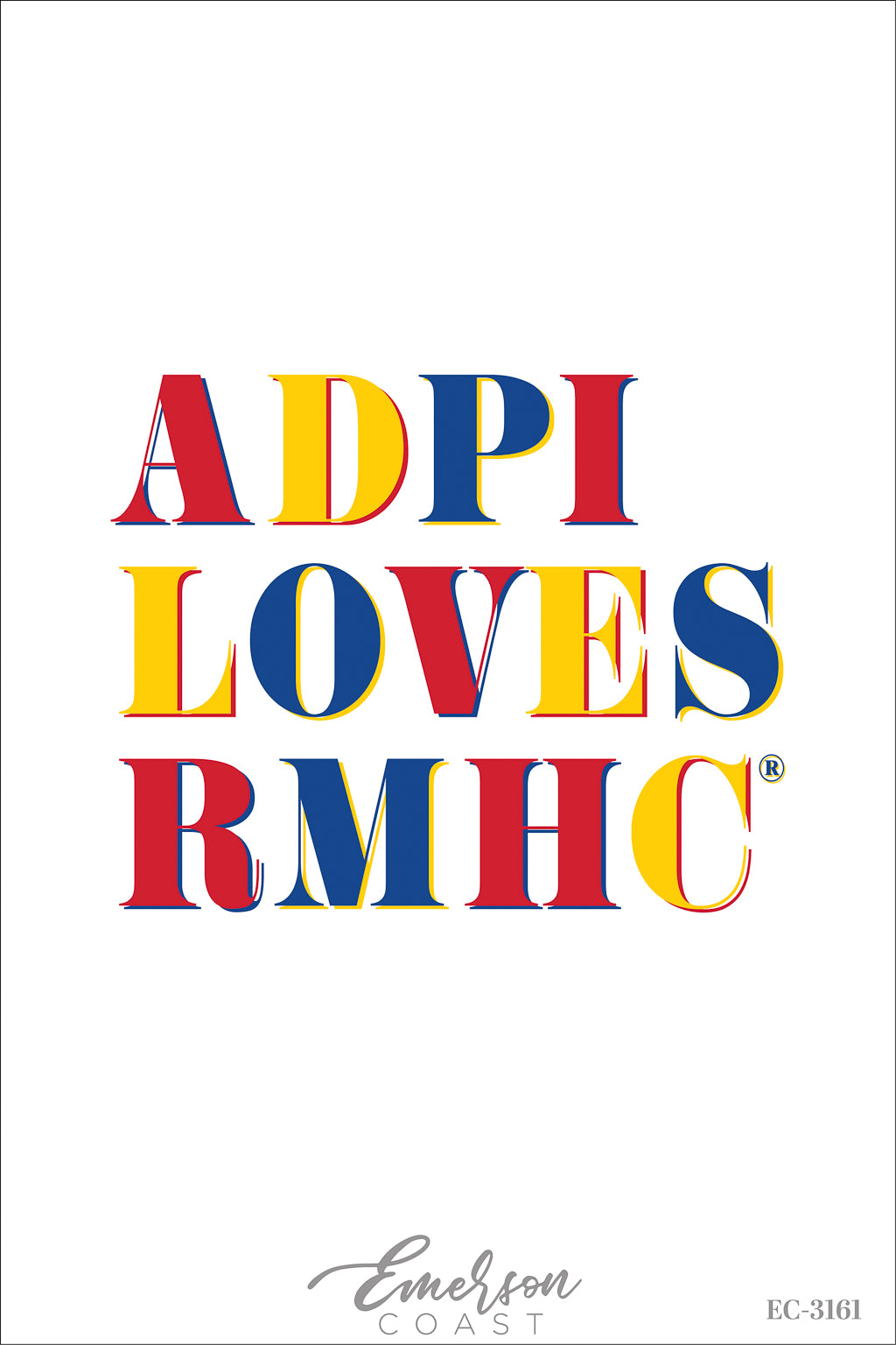 Alpha Delta Pi Primary Colors RMHC Tshirt