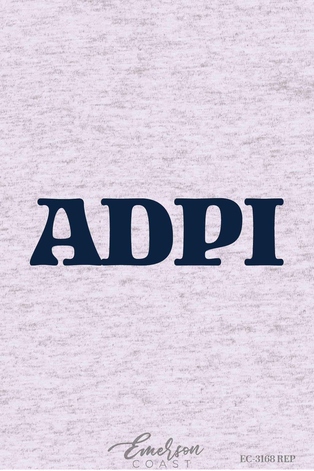 Alpha Delta Pi Embroidered Heather Gray Sweatshirt