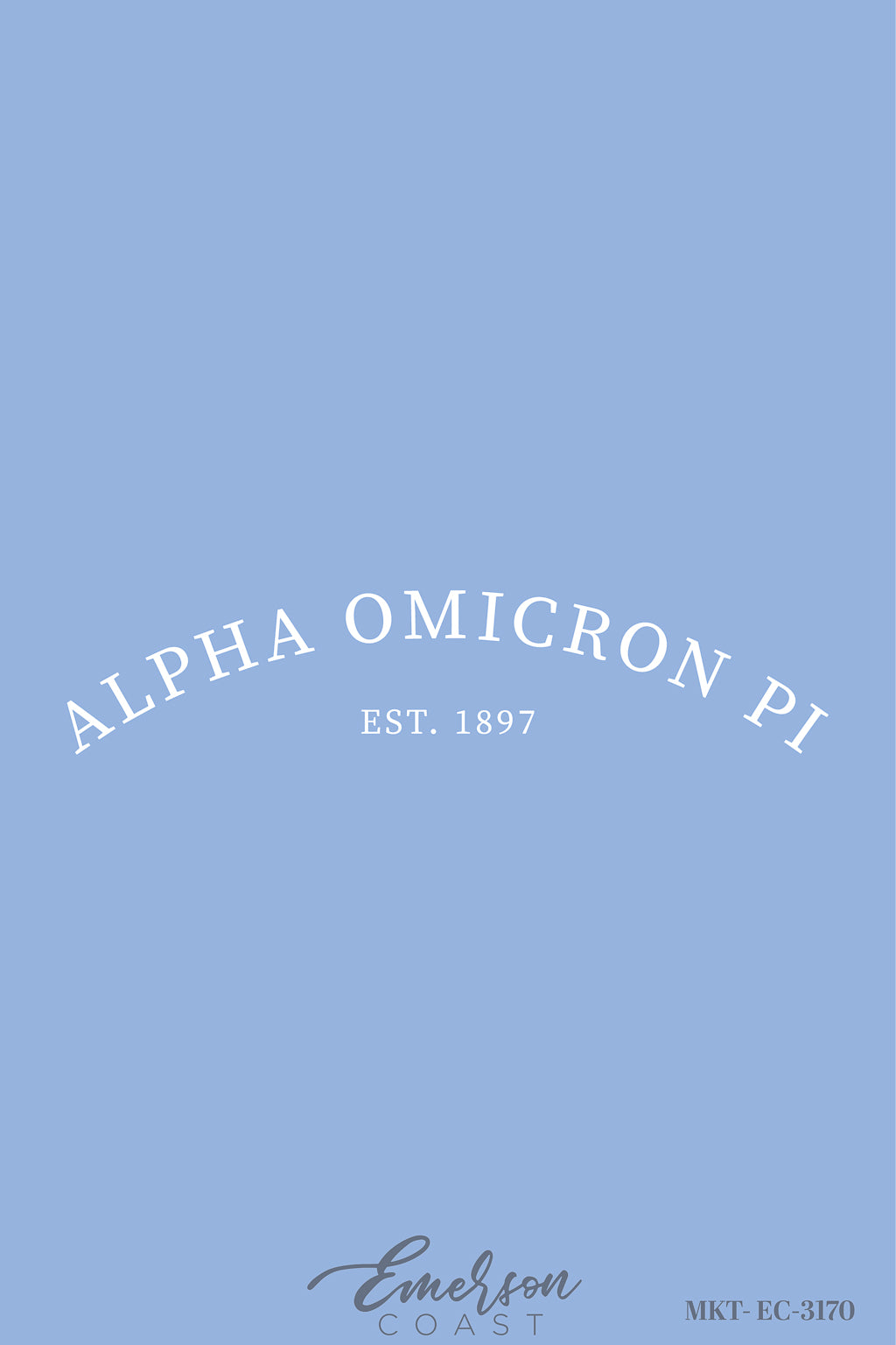 Alpha Omicron Pi Simple Light Blue First Day Of Class Tee