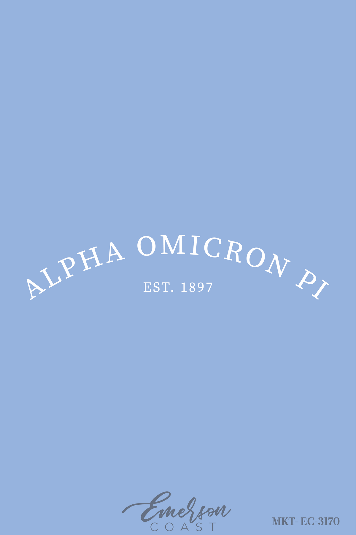 Alpha Omicron Pi Simple Blue First Day Of Class Tee