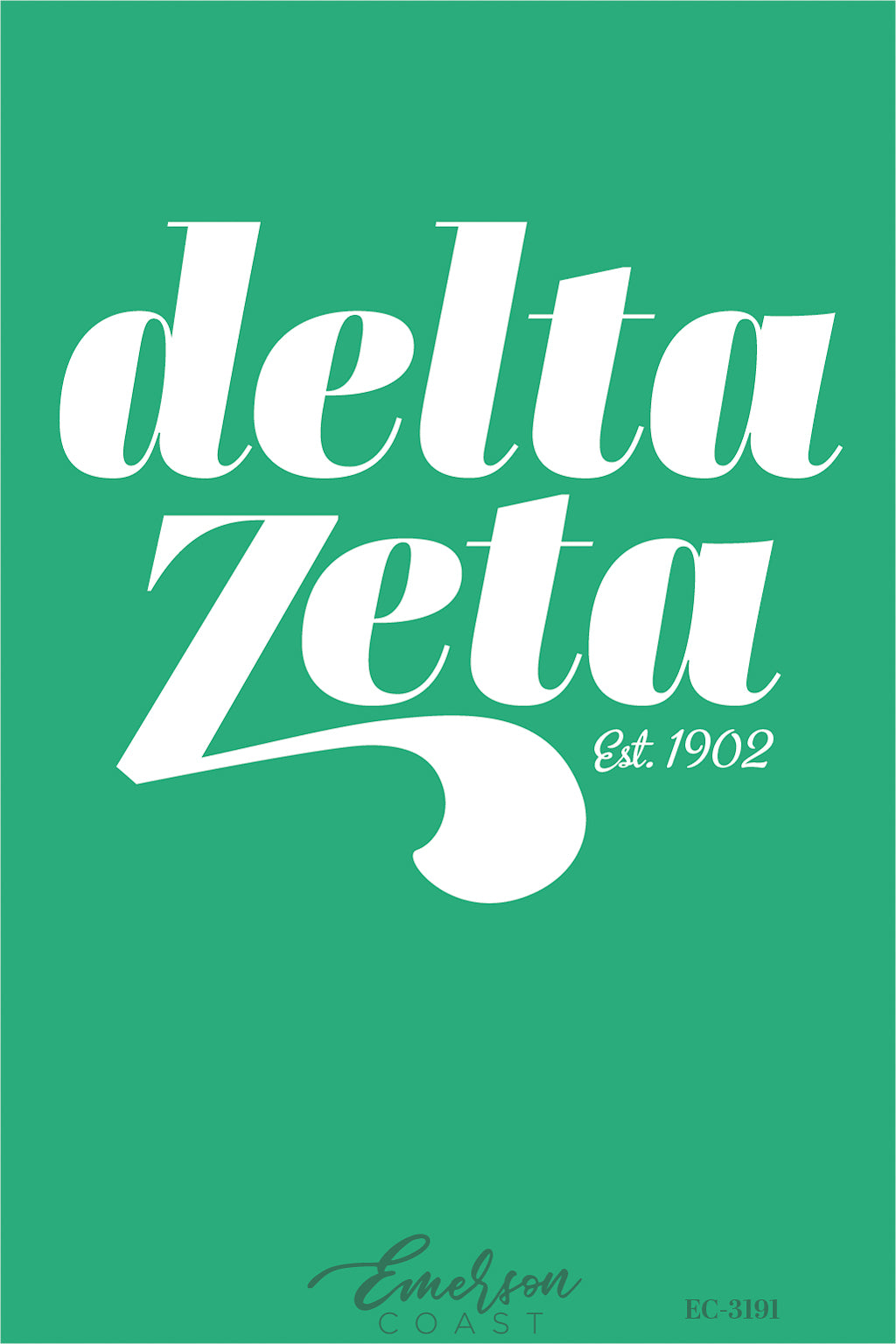 Delta Zeta Green Bold Recruitment Tee
