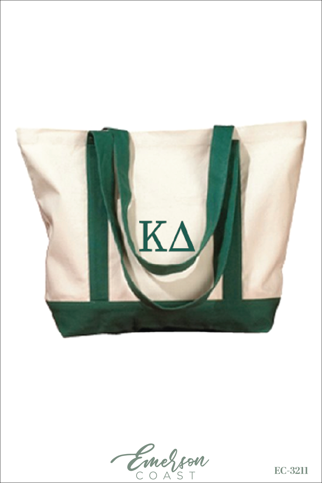Kappa Delta Forest Green Bid Day Tote