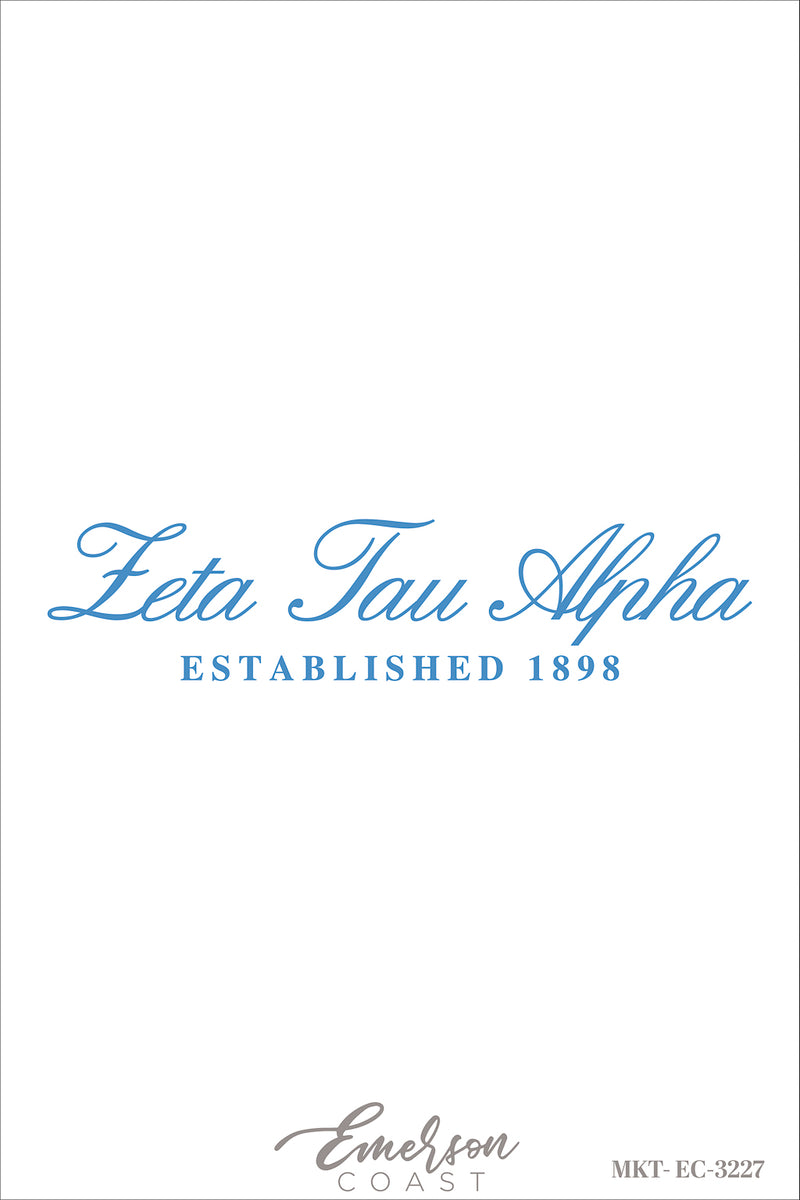 Zeta Tau Alpha Classy Script Recruitment Shirt – Emerson Coast