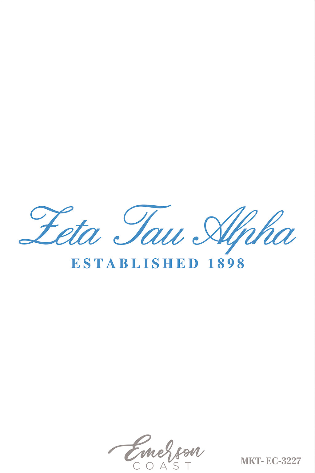 Zeta Tau Alpha Classy Script Recruitment Shirt