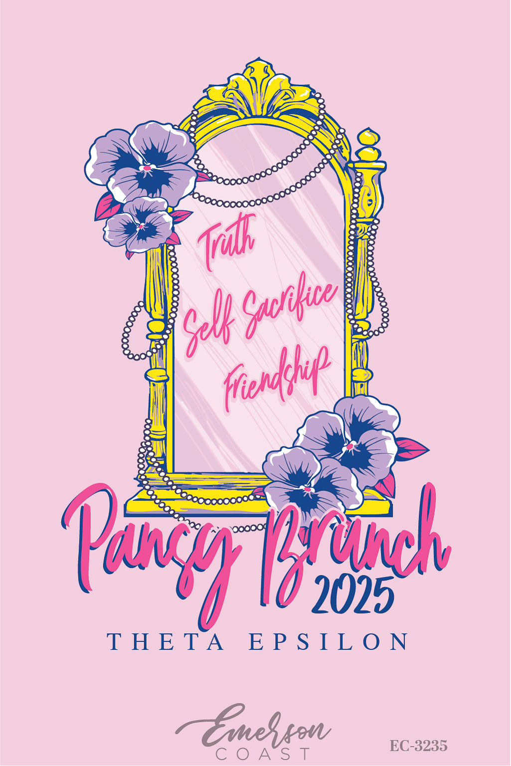 Delta Delta Delta Southwestern University Pansy Brunch Tee