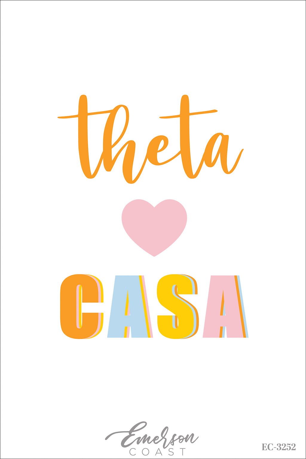 Kappa Alpha Theta Pastel Heart Casa Recruitment Tee