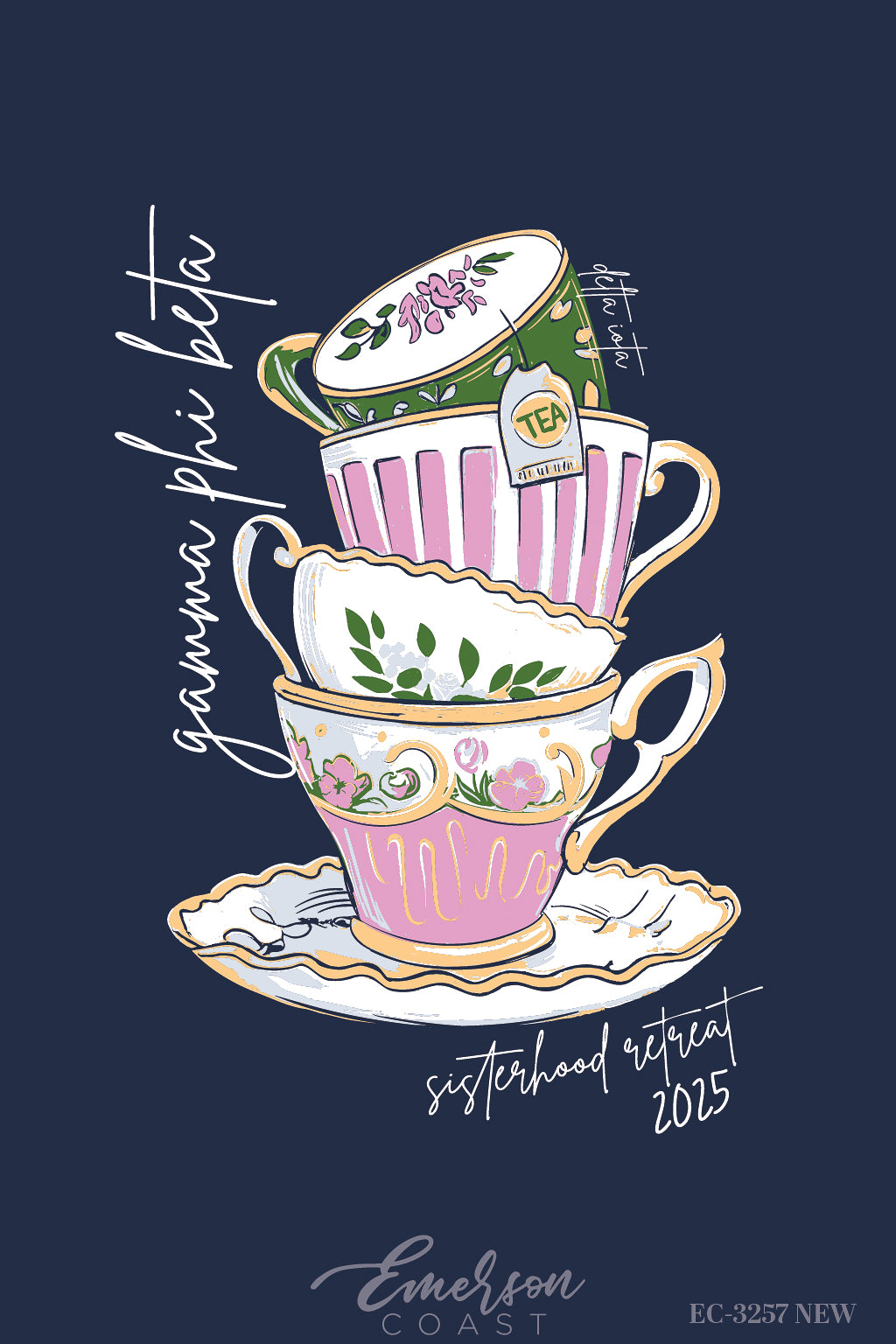 Gamma Phi Beta Purdue University Tea Party Sisterhood Retreat Tshirt