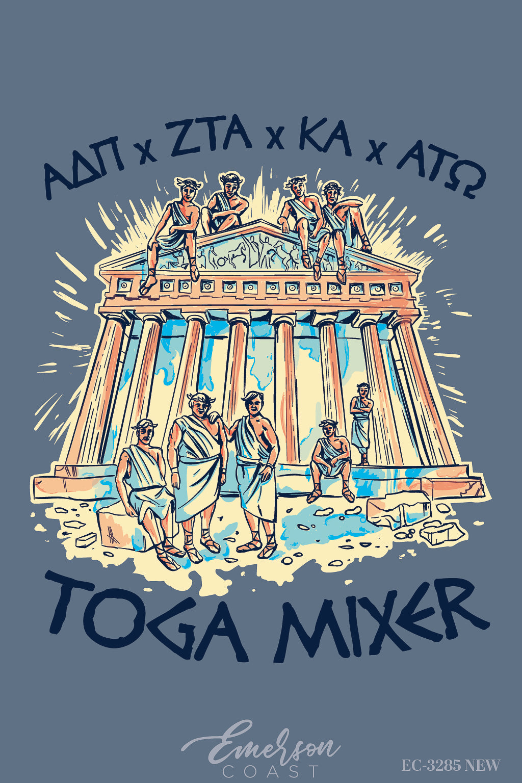 Alpha Delta Pi Georgia College & State University Toga Mixer Tshirt