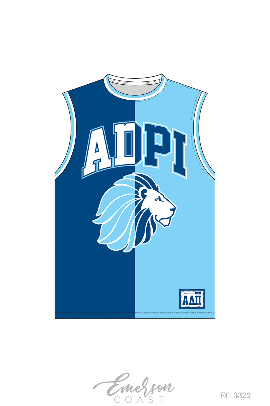 Alpha Delta Pi Blue Lion Sublimated Jersey