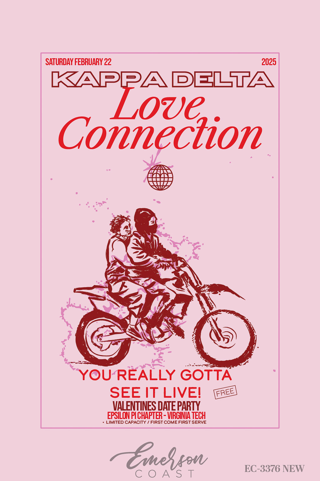 Kappa Delta Virginia Tech University Valentines Date Party Tee