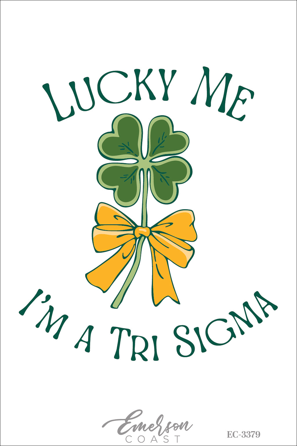 Sigma Sigma Sigma Lucky Me Clover St. Pattys Day Tank