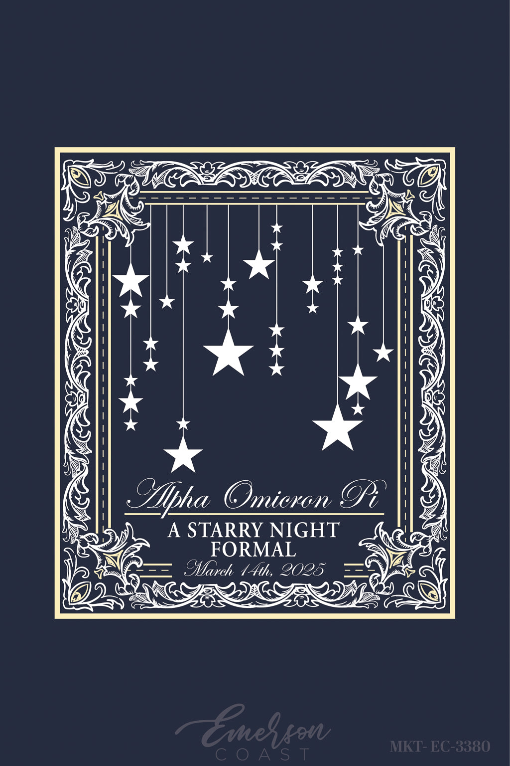 Alpha Omicron Pi A Starry Night Formal Tee
