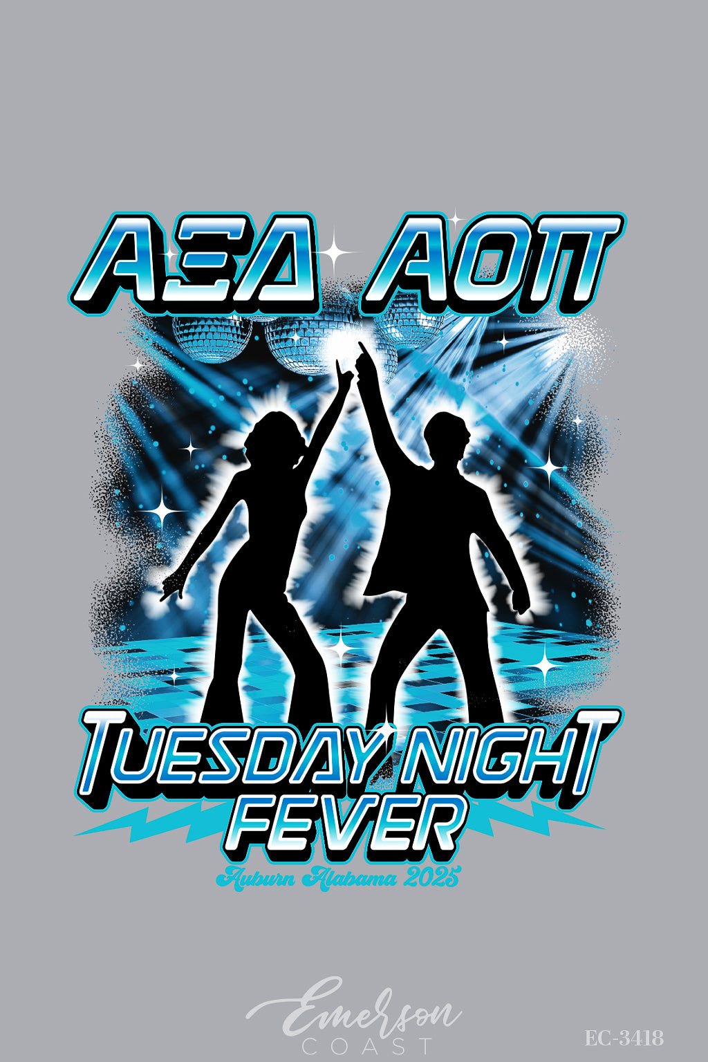 Alpha Xi Delta Auburn University Tuesday Night Fever Date Function Tshirt
