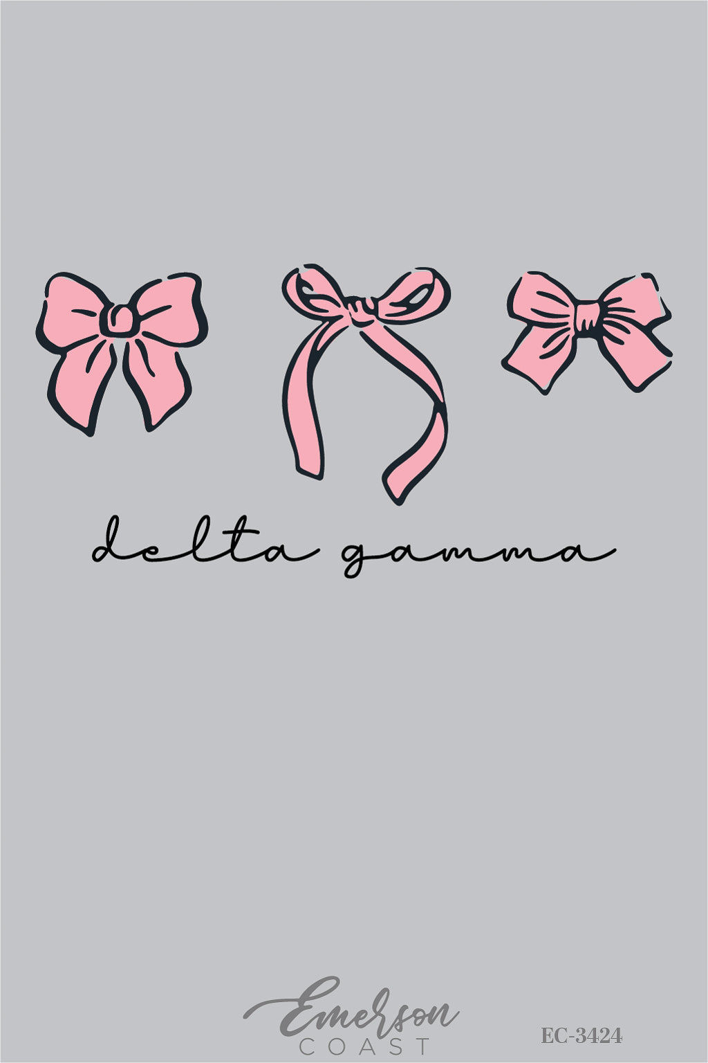 Delta Gamma University of North Texas Pink Bows Henley