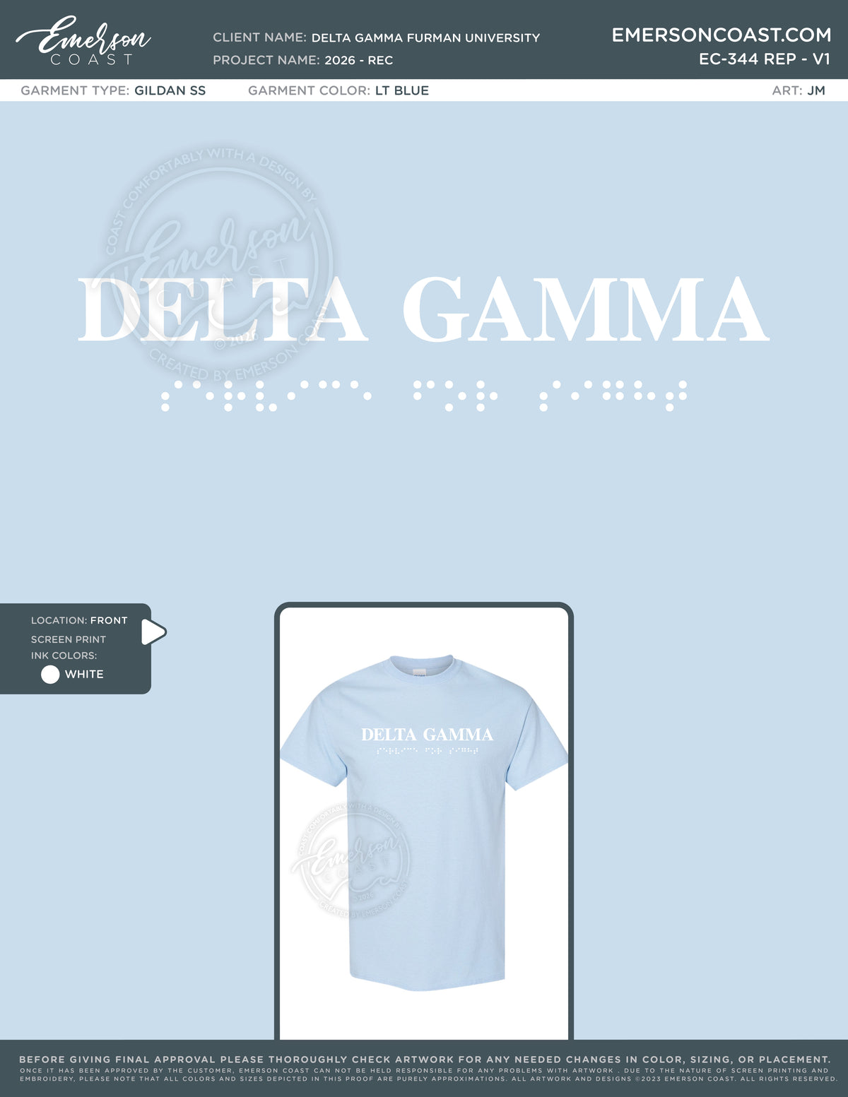 EC-344 REP Delta Gamma Furman University 2026 - REC