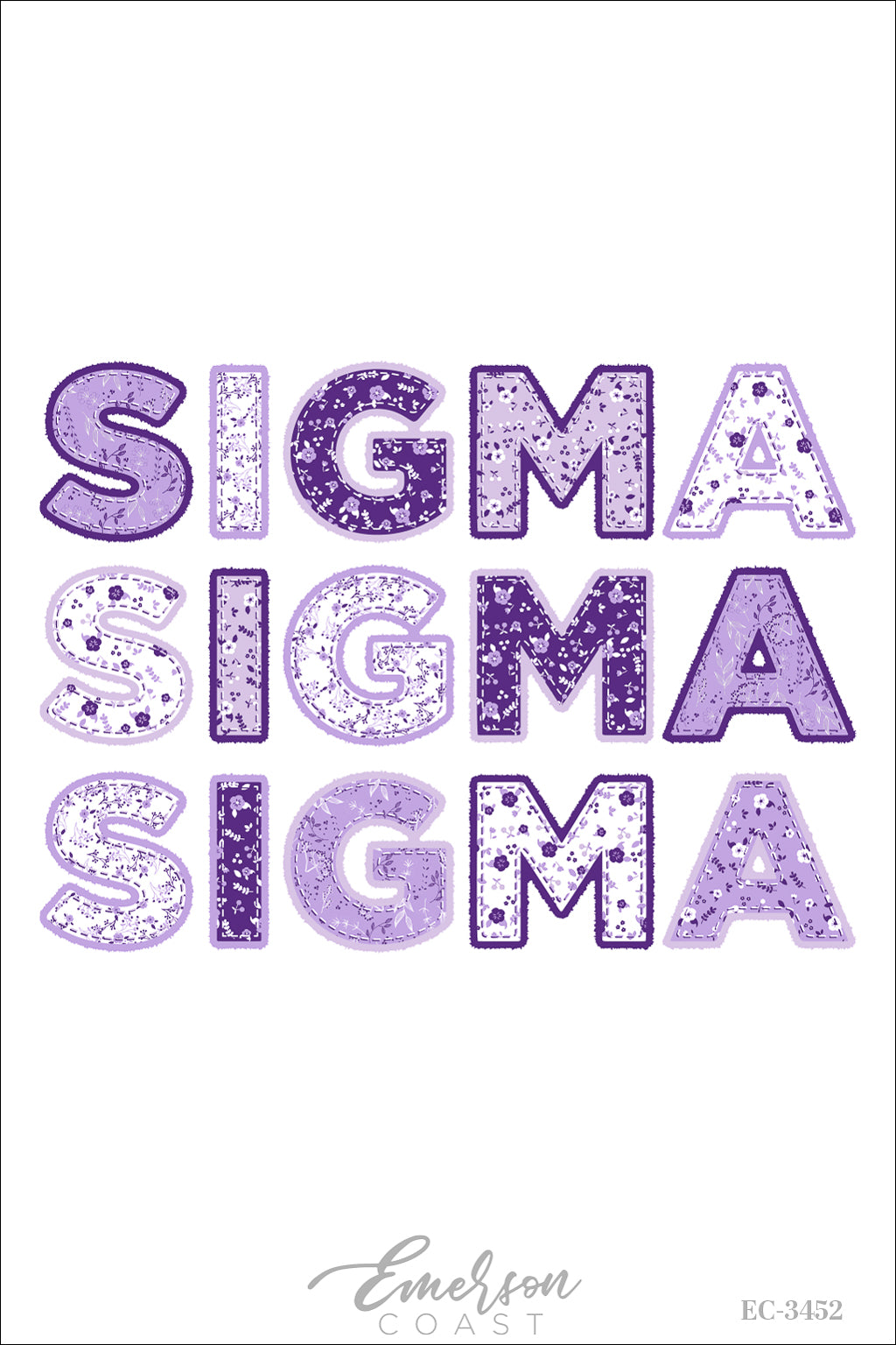 Sigma Sigma Sigma Floral Patchwork Recruitment Shirt