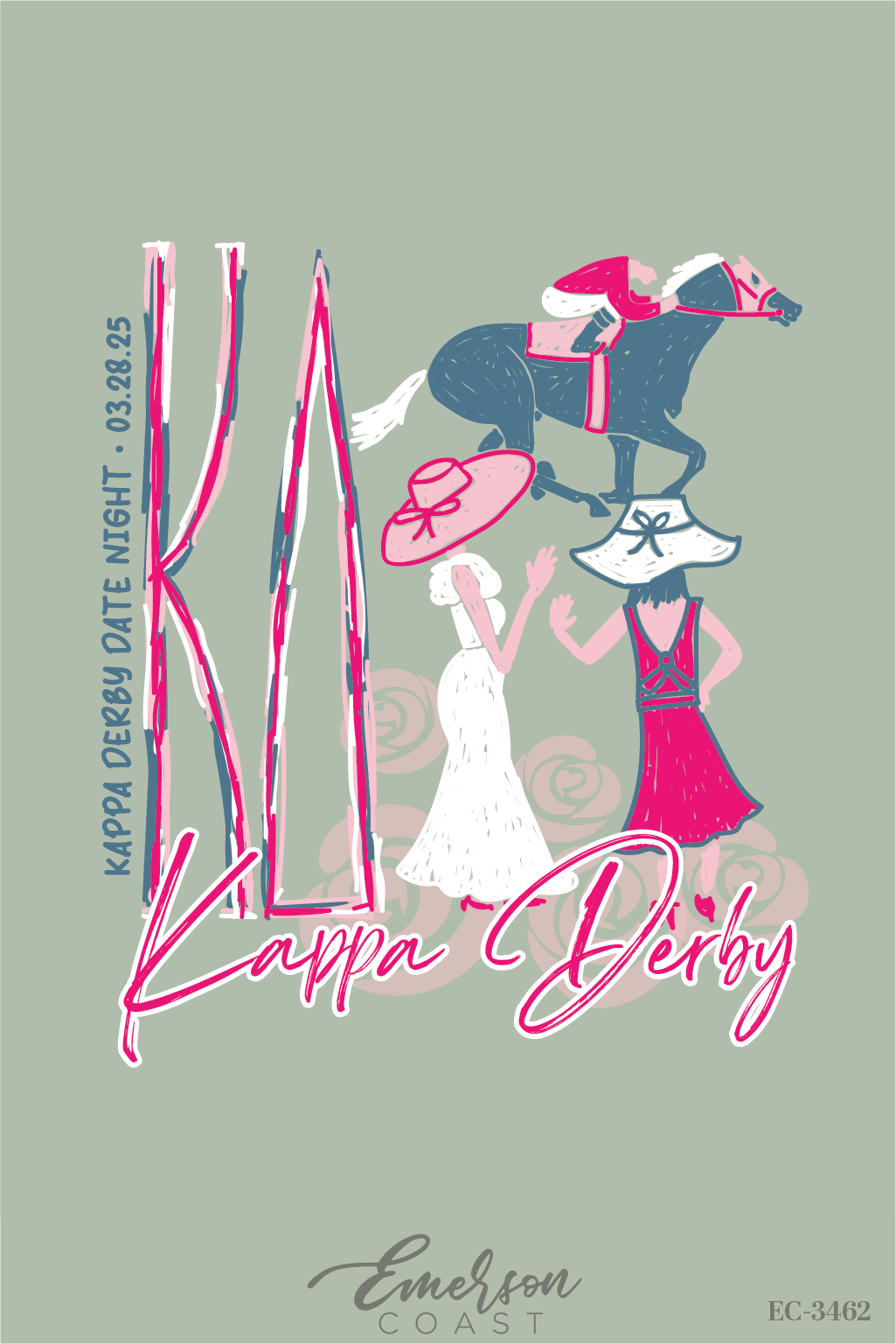 Kappa Delta Georgia College and State University Derby Date Night Tee