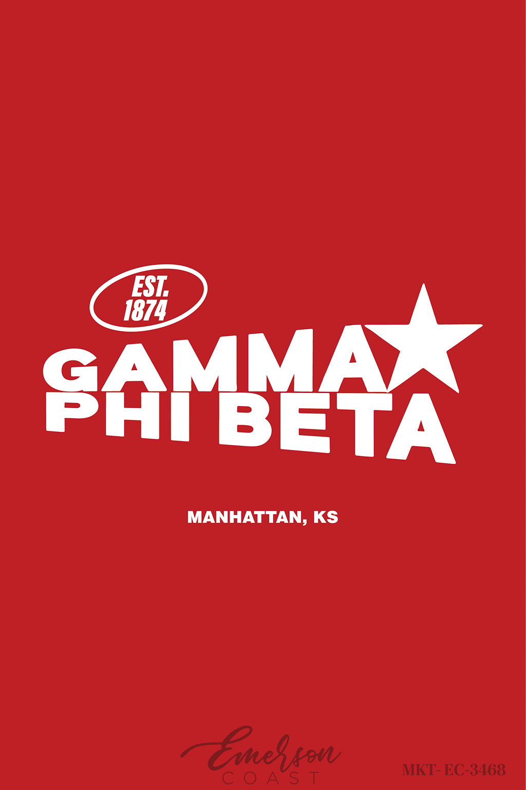 Gamma Phi Beta Kansas State University Red Star Tank Set