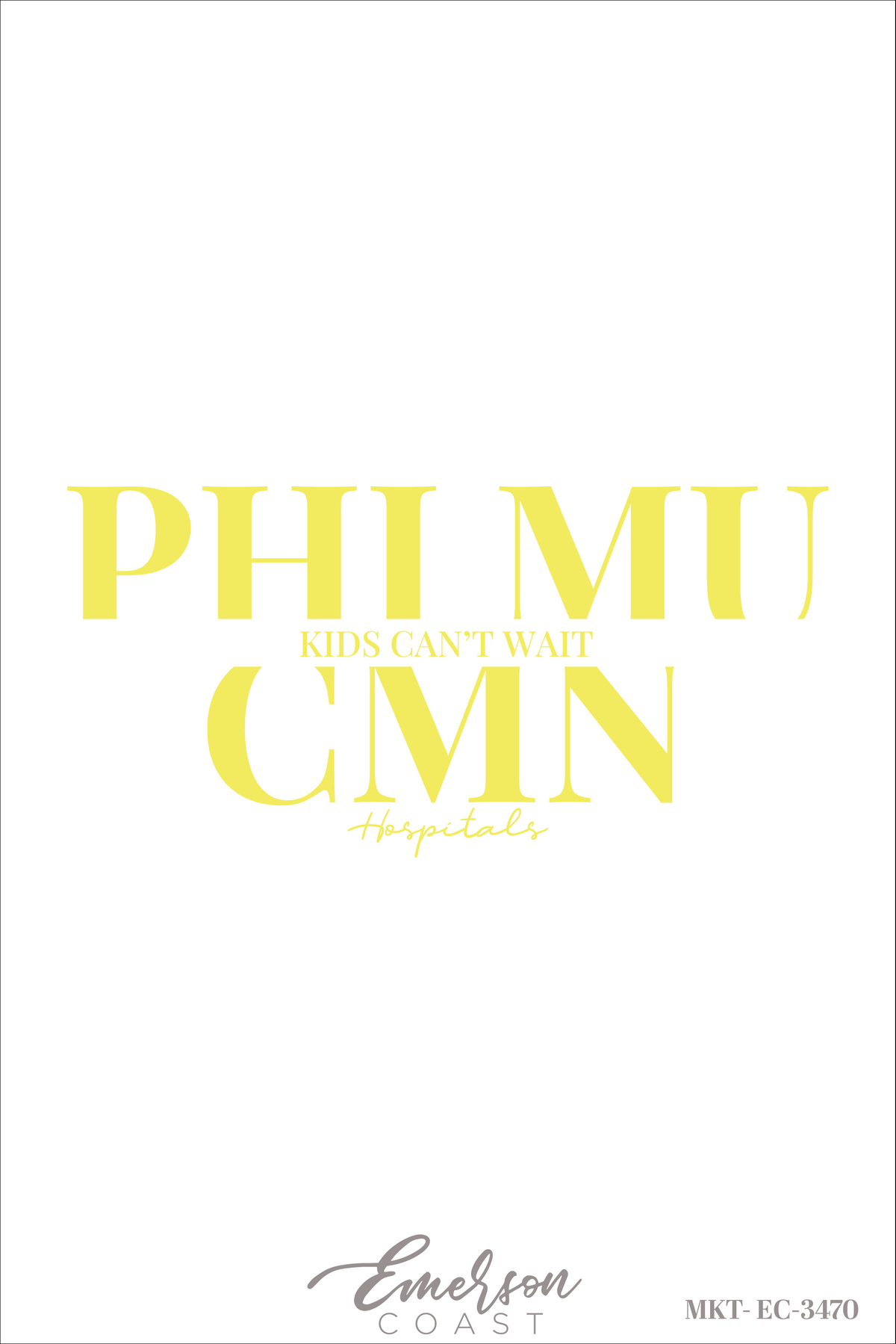 Phi Mu Loves CMN Hospitals Rolled Cuff Tee