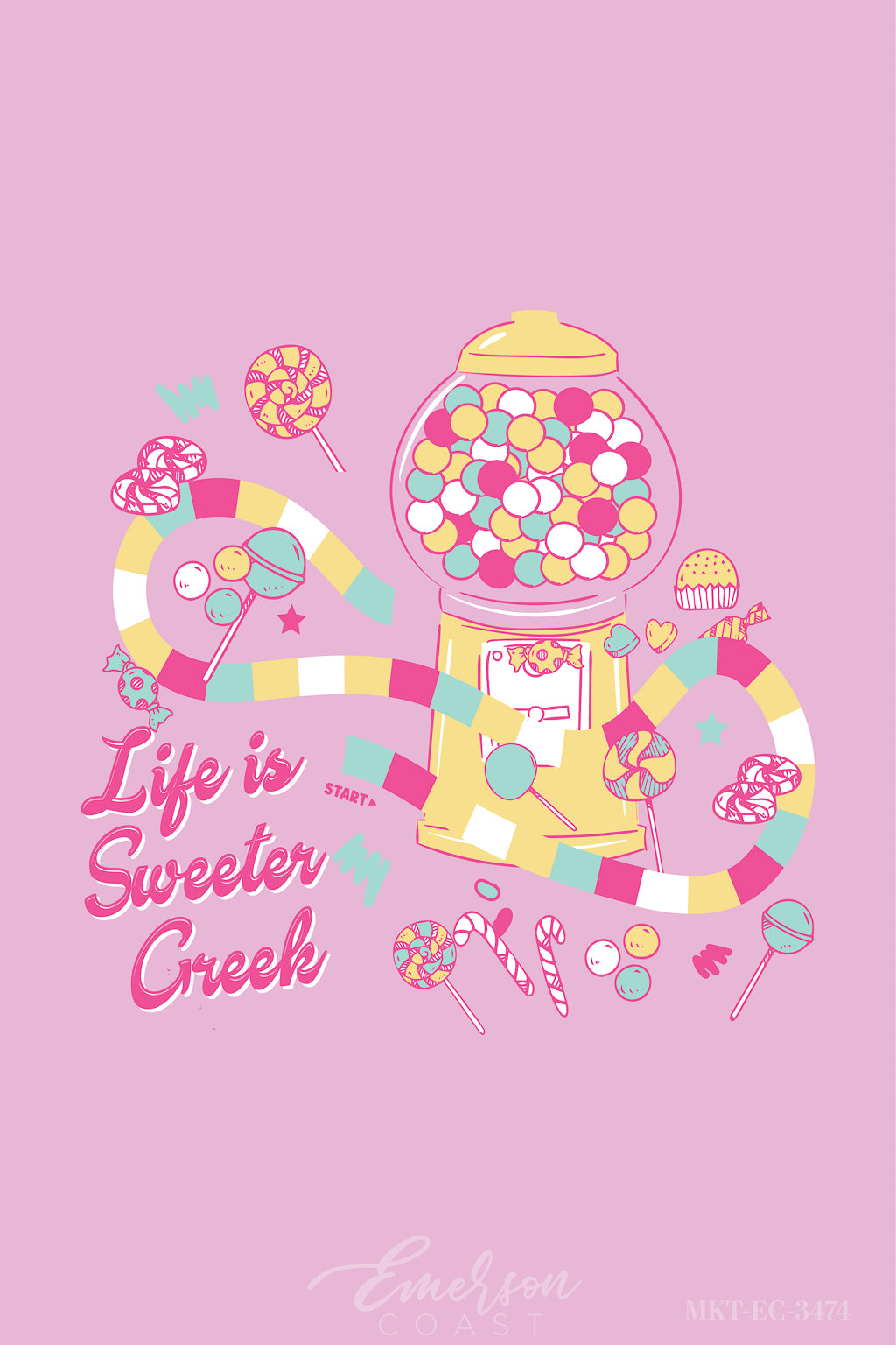 Panhellenic Life Is Sweeter Greek Candy Tee