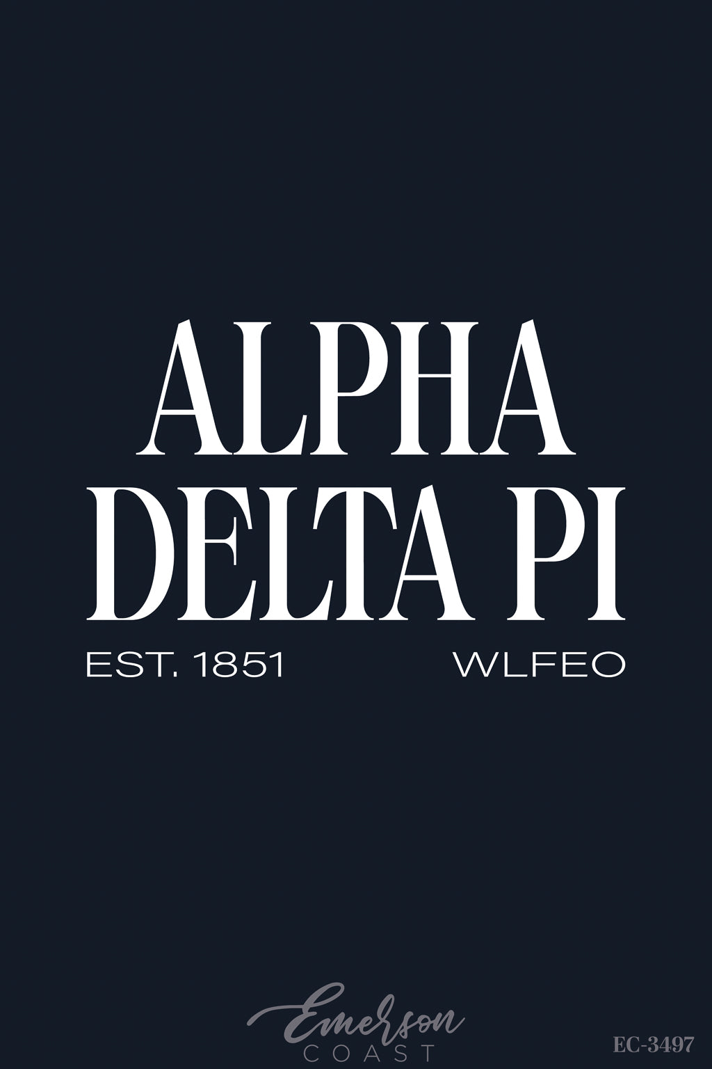Alpha Delta Pi Navy WLFEO Recruitment Slouchy Tee