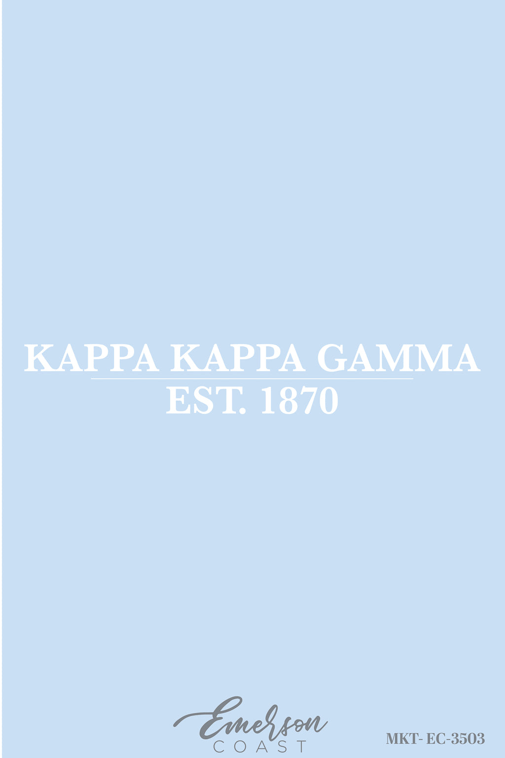 Kappa Kappa Gamma Classic Baby Blue Recruitment Shirt