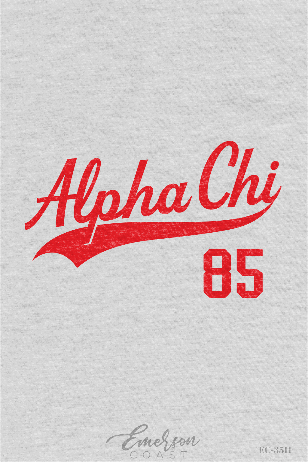 Alpha Chi Omega Red Varsity Script Hoodie - Emerson Coast