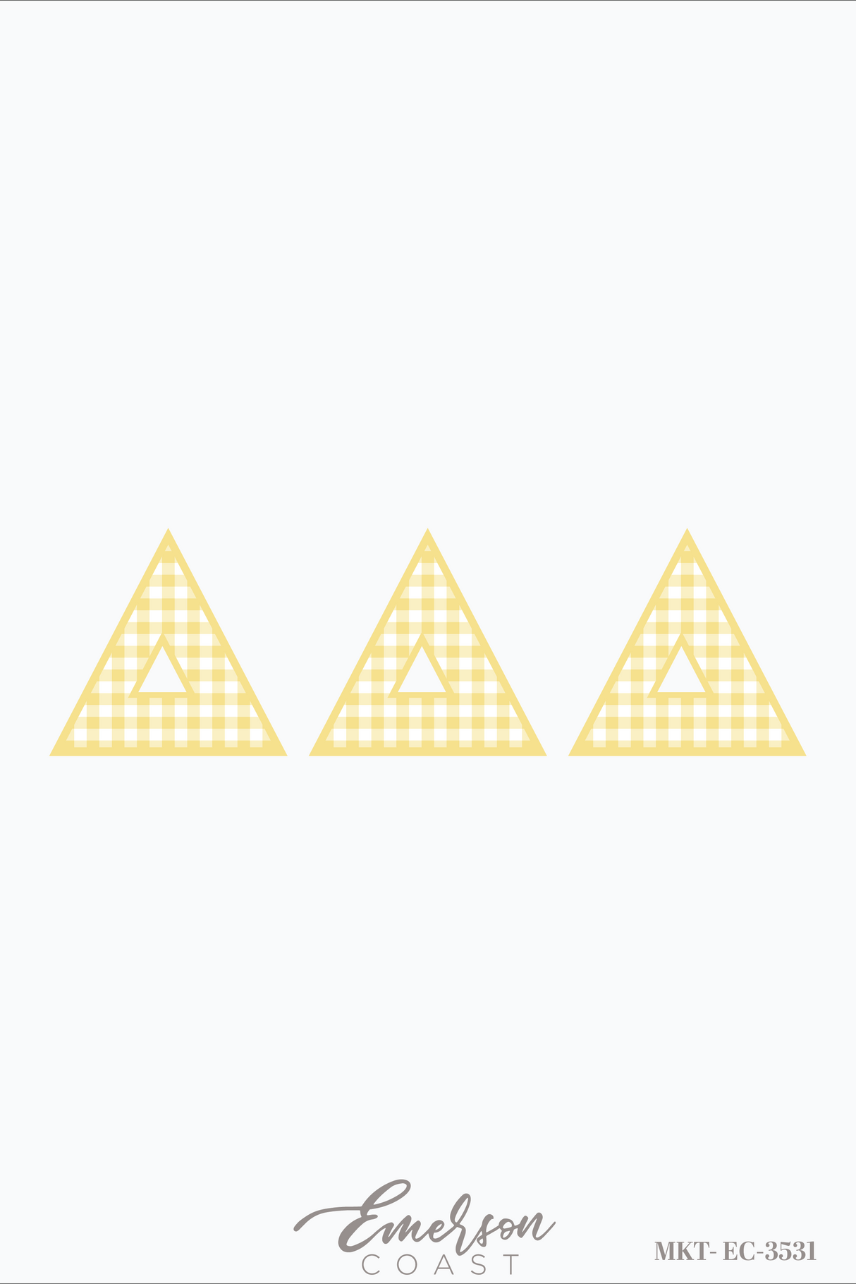 Delta Delta Delta Yellow Gingham Greek Letter Jersey