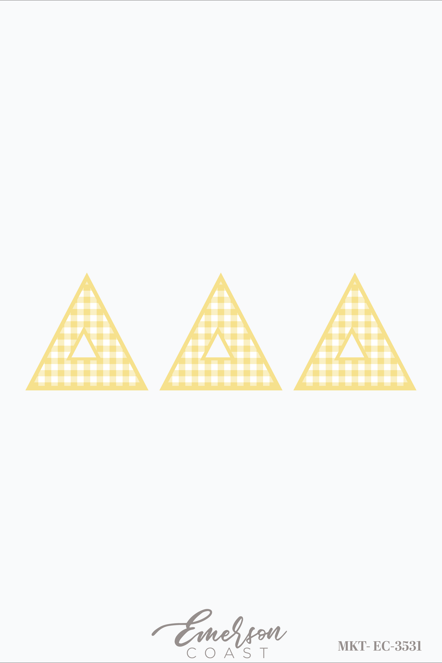 Delta Delta Delta Yellow Gingham Greek Letter Jersey