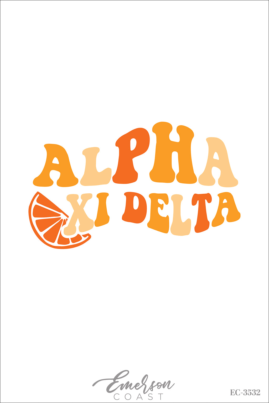 Alpha Xi Delta Freshly Squeezed Oranges Bid Day Baby Tee