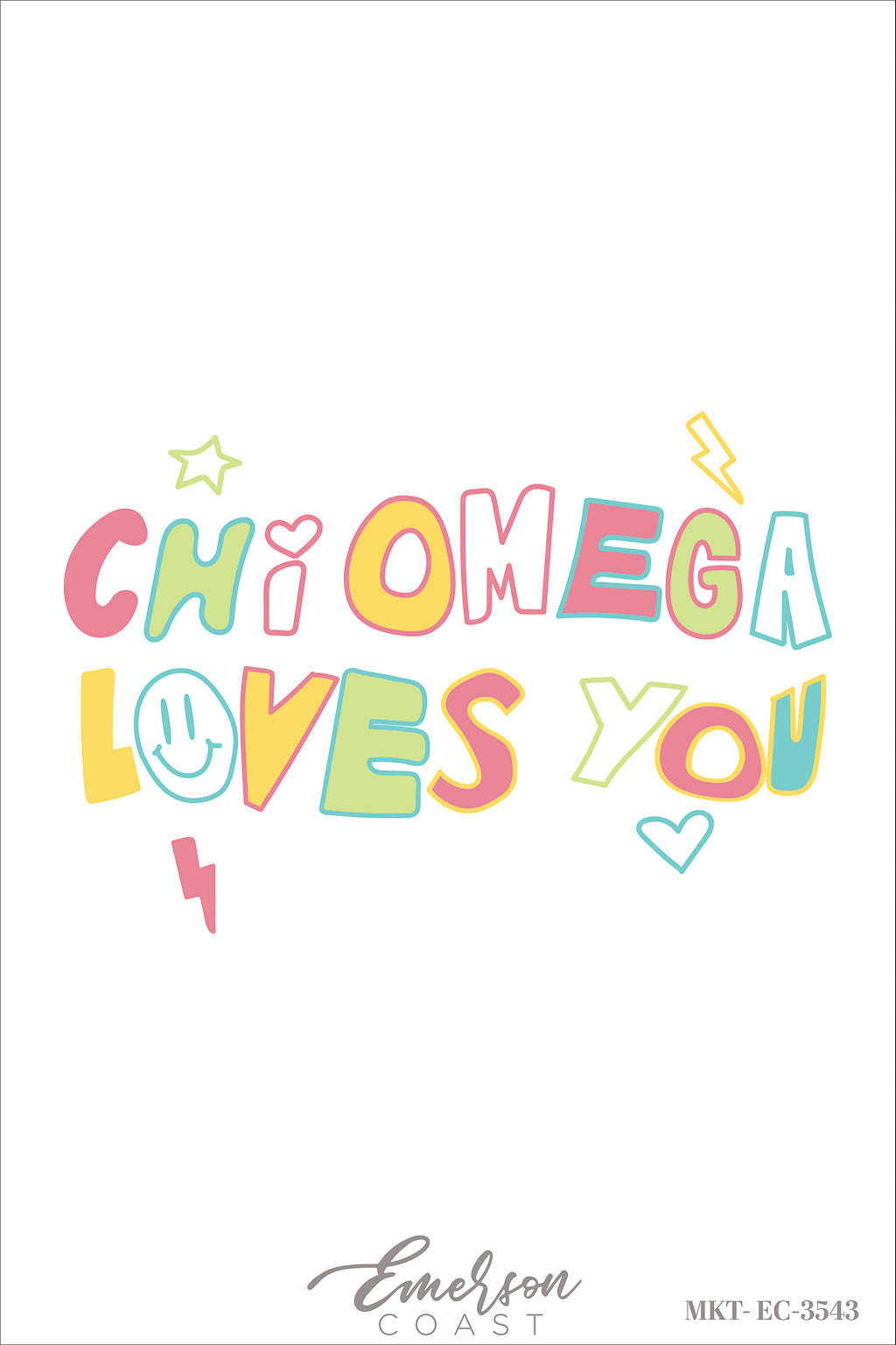 Chi Omega Loves You Fun Recruitment Tee