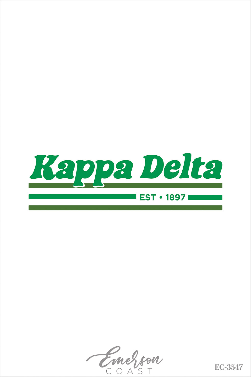 Kappa Delta Green Lines Recruitment Philanthropy Tee
