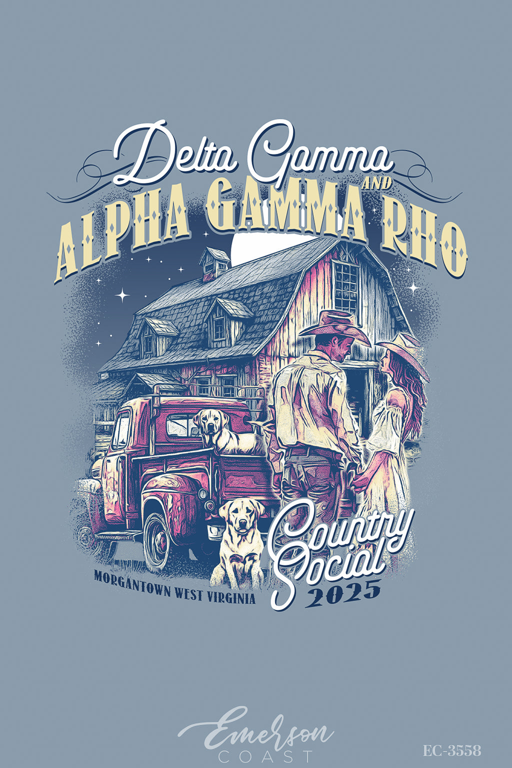 Delta Gamma West Virginia University Country Social Tshirt