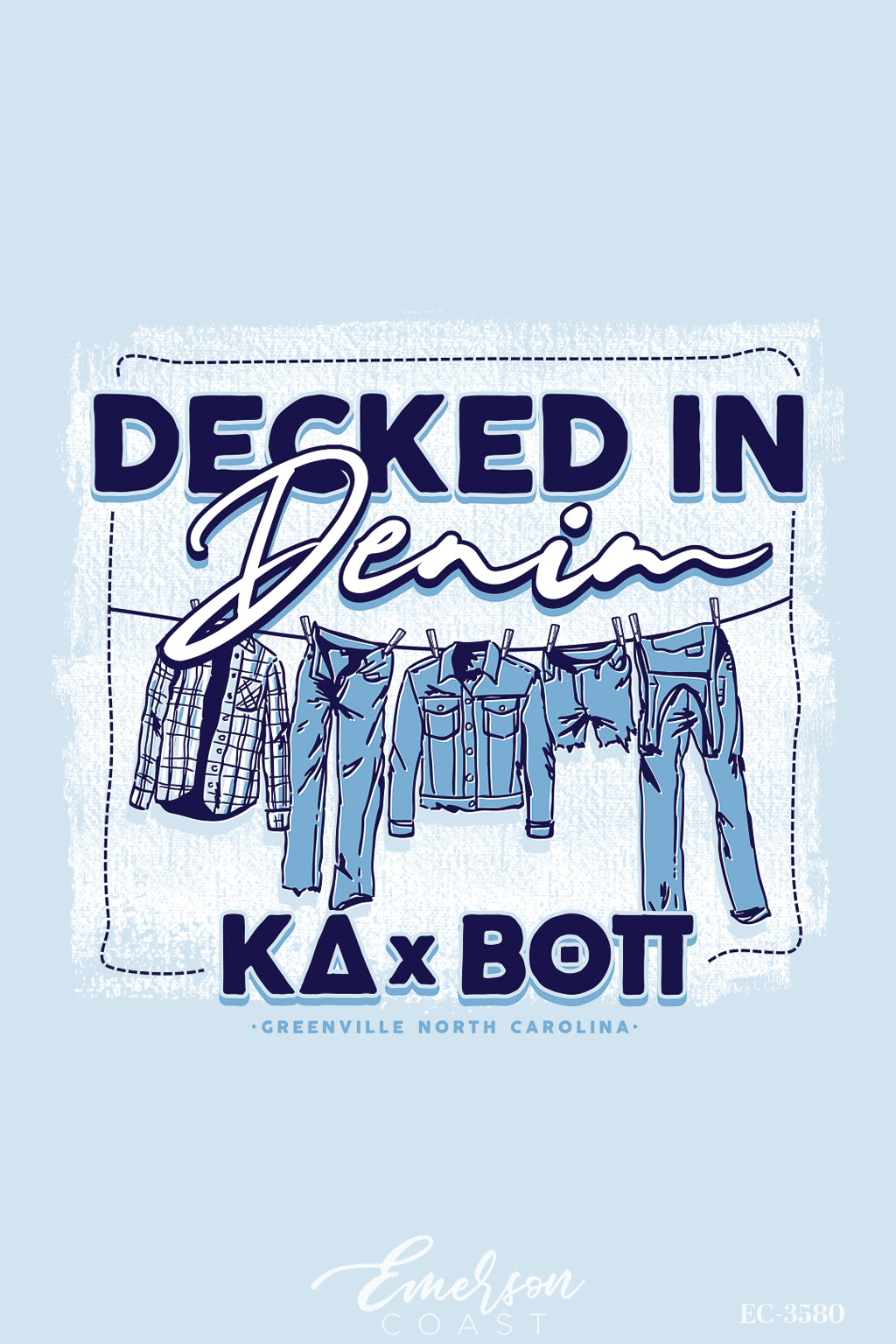 Kappa Delta East Carolina University Decked In Denim Date Party Tee