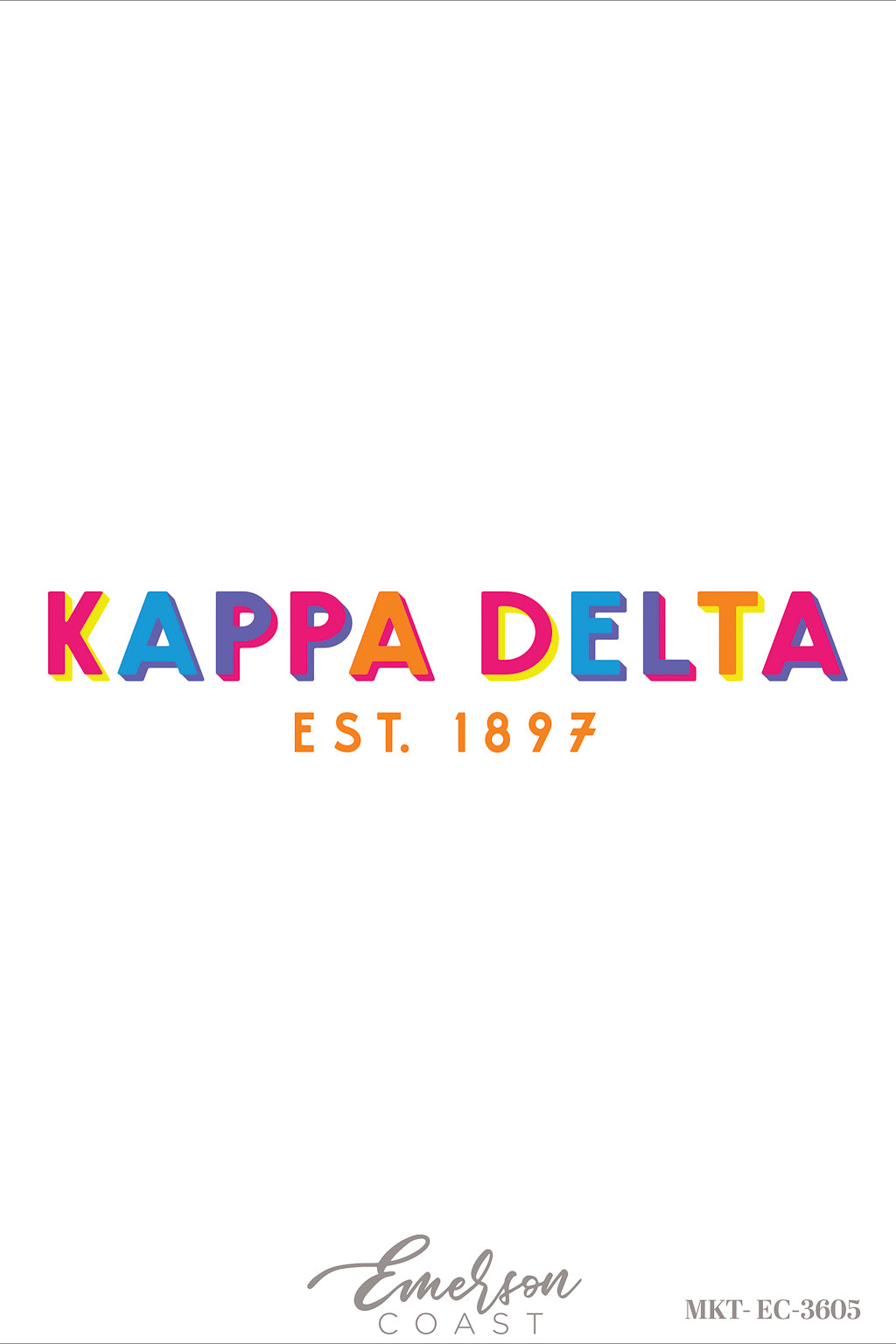 Kappa Delta Colorful Bold Recruitment Baby Tee