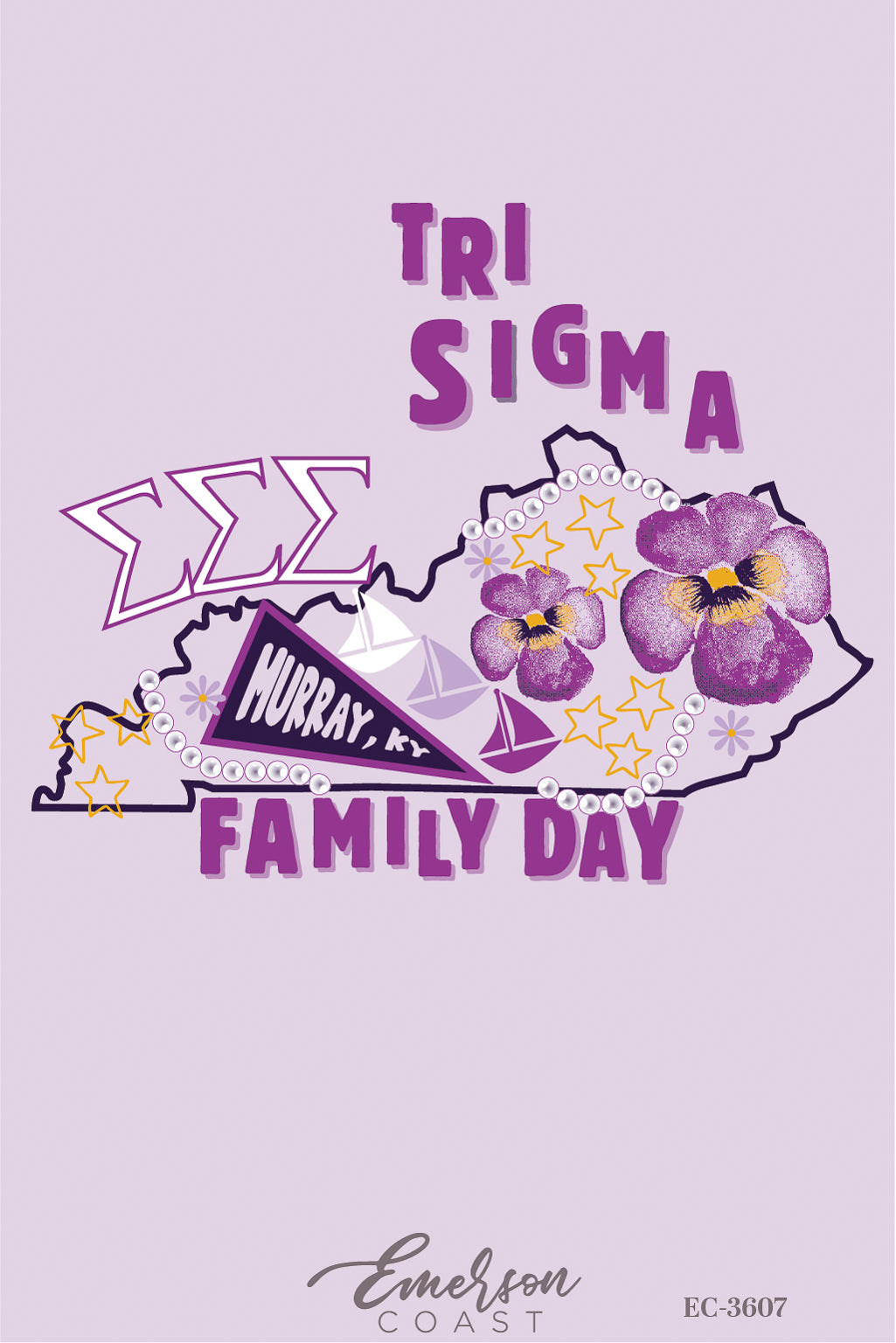 Sigma Sigma Sigma Murray State University Doodle Family Day Tee