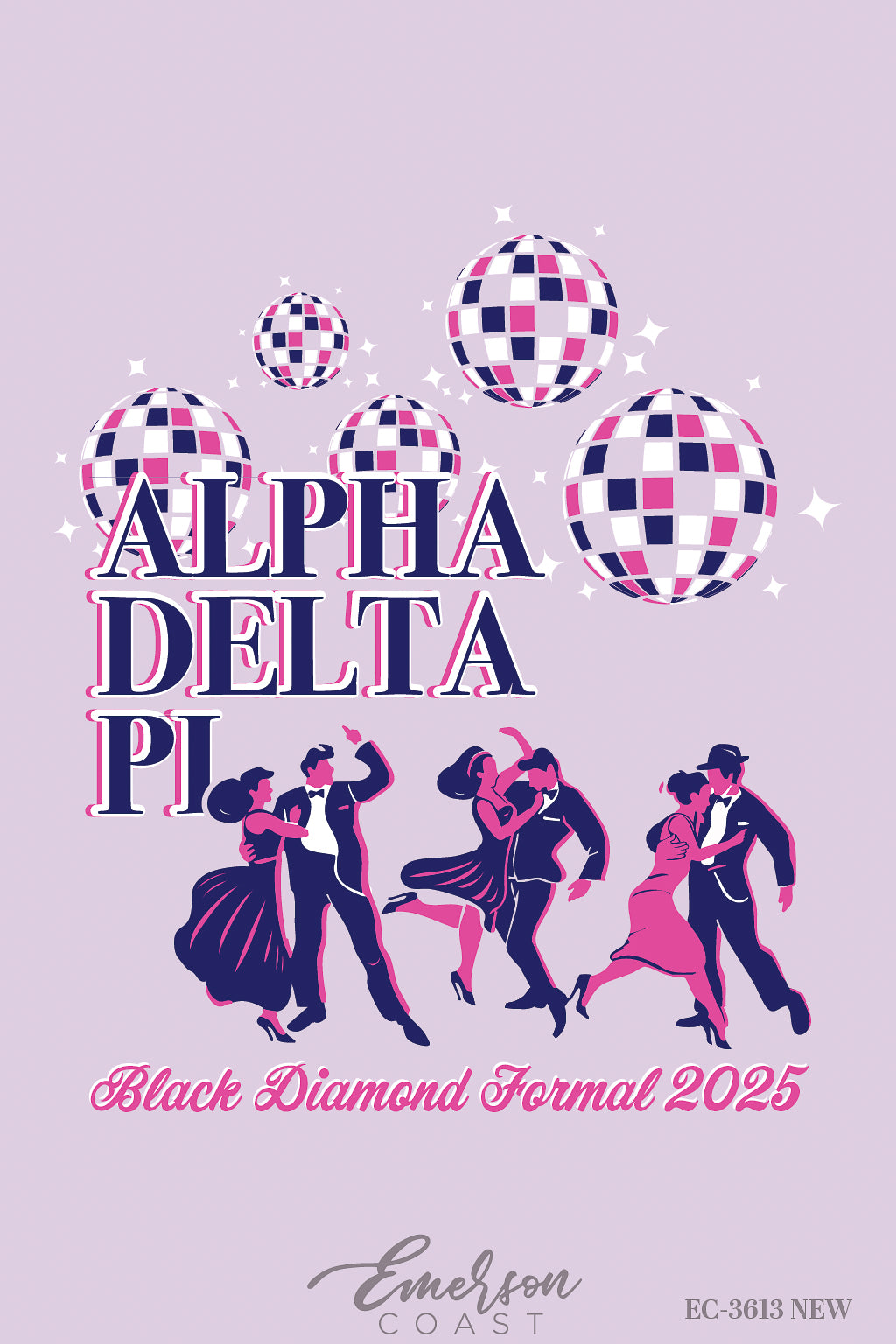 Alpha Delta Pi Georgia College & State University Black Diamond Formal Tshirt