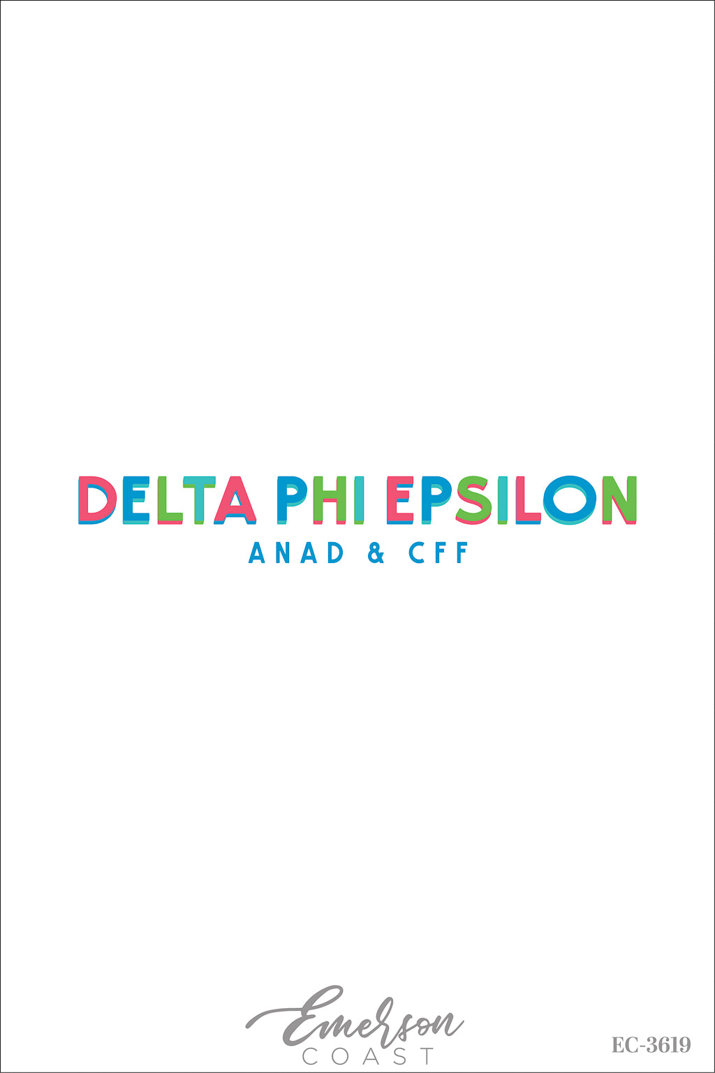 Delta Phi Epsilon Colorful Philanthropy Round of Recruitment Tshirt