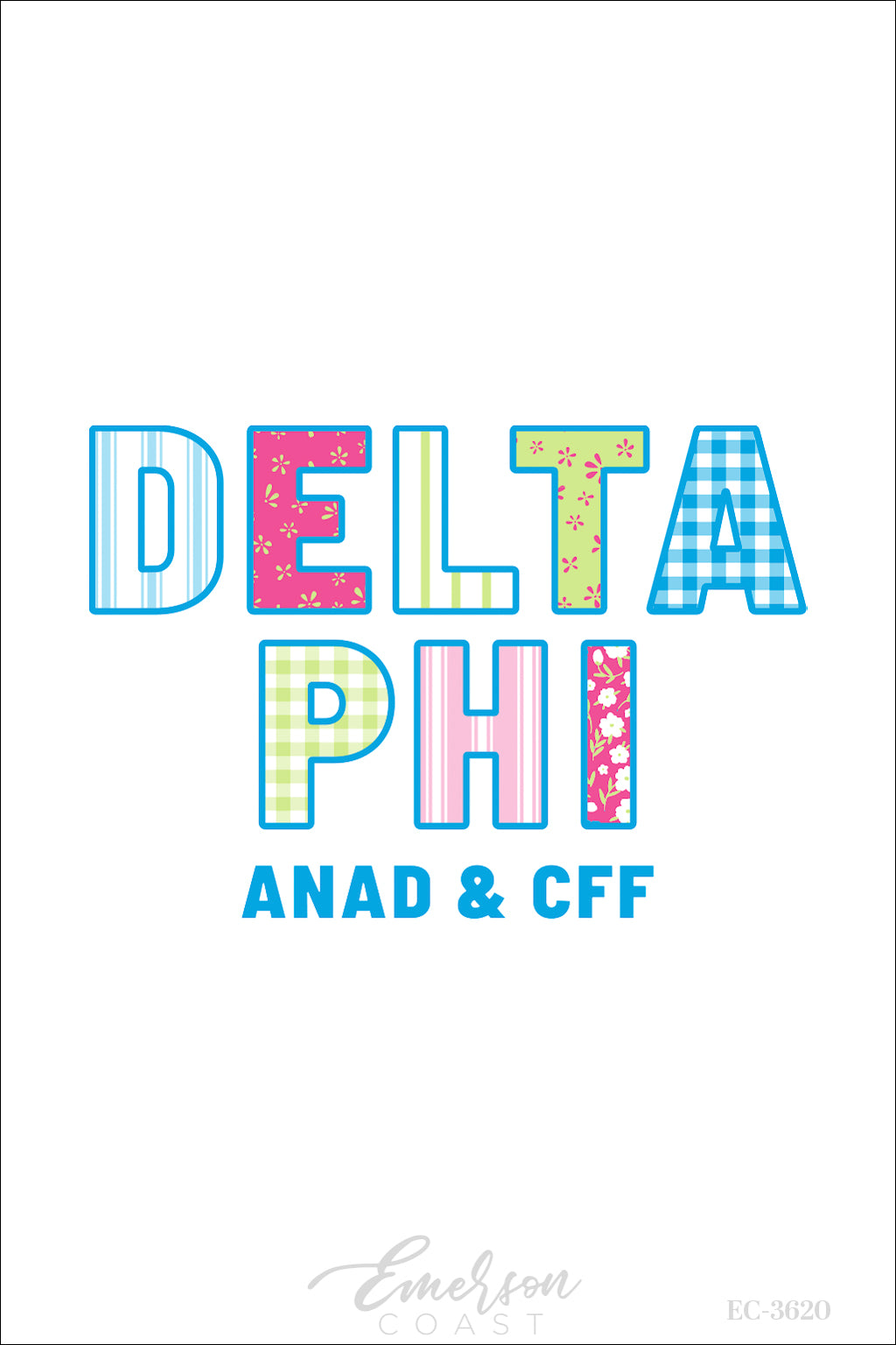 Delta Phi Epsilon ANAD and CFF Patchwork Philanthropy Tee