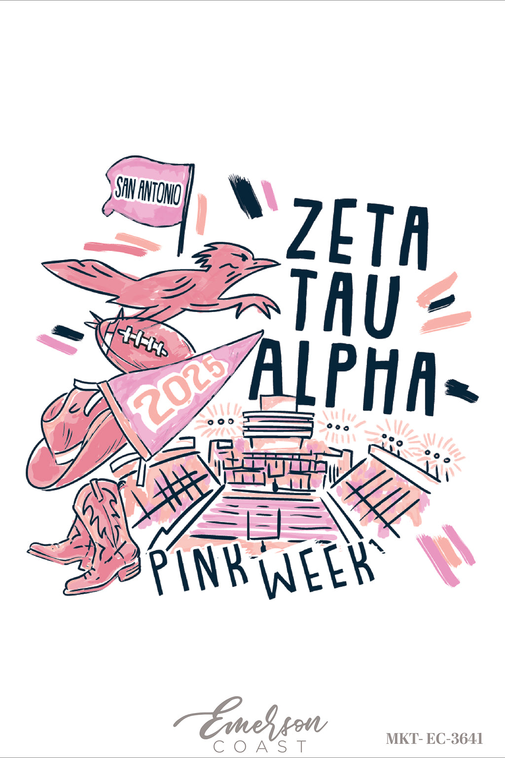 Zeta Tau Alpha University of Texas at San Antonio Pink Week Philanthropy Tee