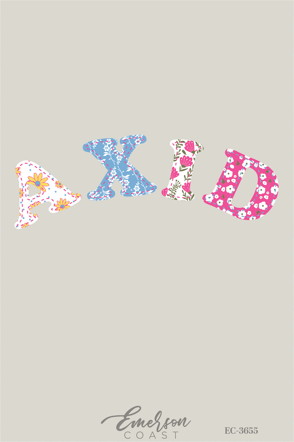 Alpha Xi Delta Monmouth University Patchwork Baby Tee