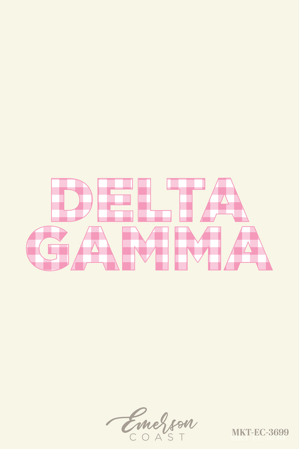 Delta Gamma Pink Gingham Print Recruitment Sweatshirt