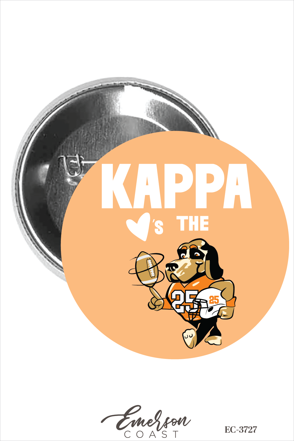 Kappa Kappa Gamma Tennessee Game Day Button