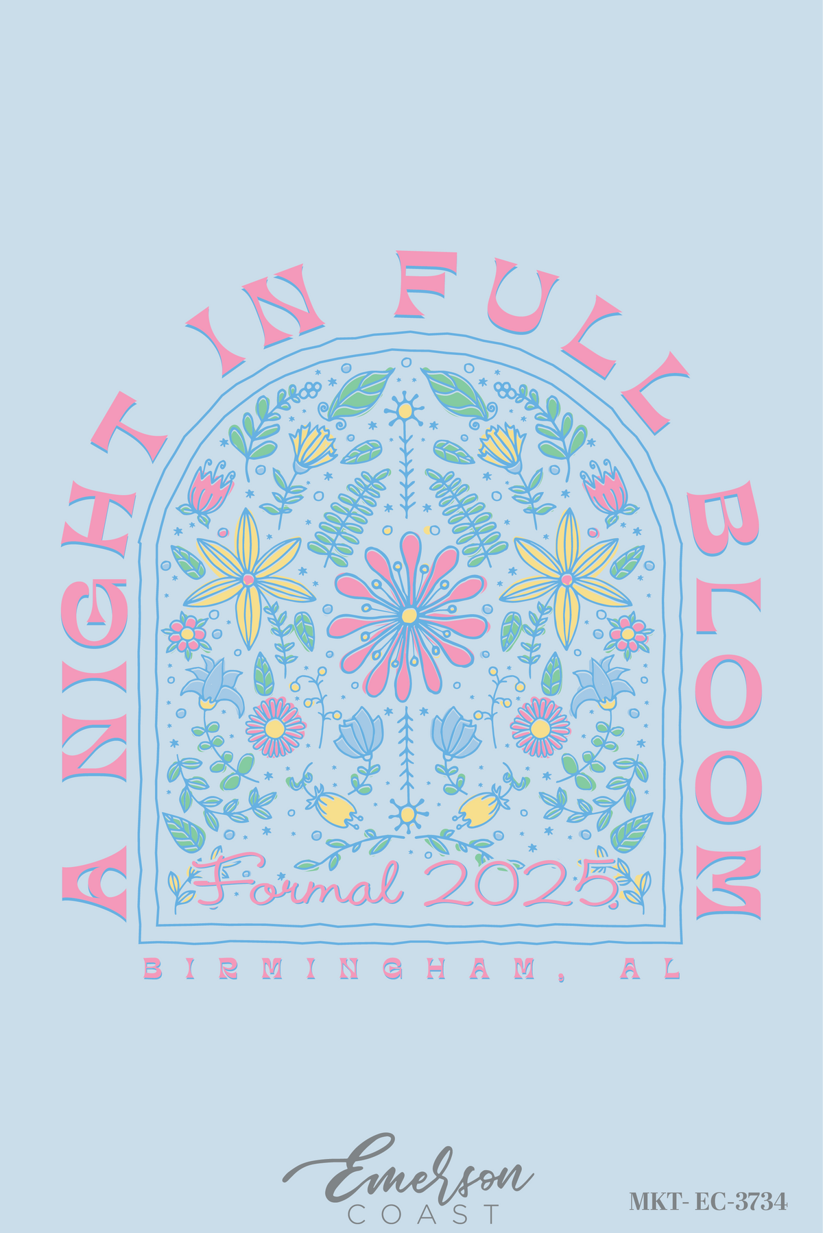 Alpha Gamma Delta A Night In Full Bloom Formal Tee