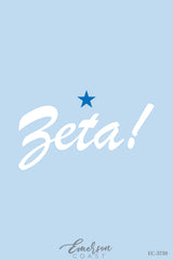Zeta Tau Alpha Baylor University Light Blue Tank Set