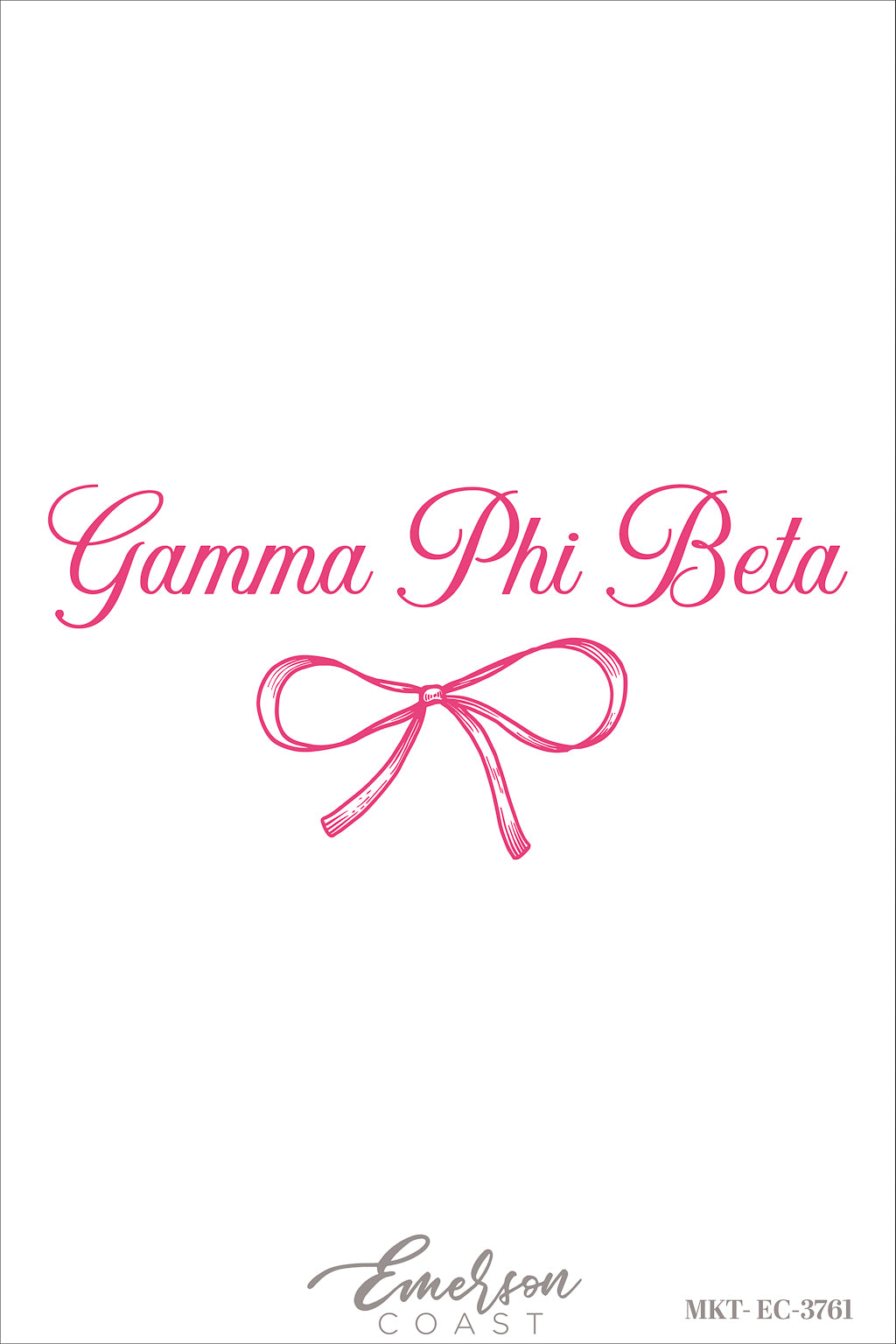 Gamma Phi Beta Pink Bow Recruitment Tshirt