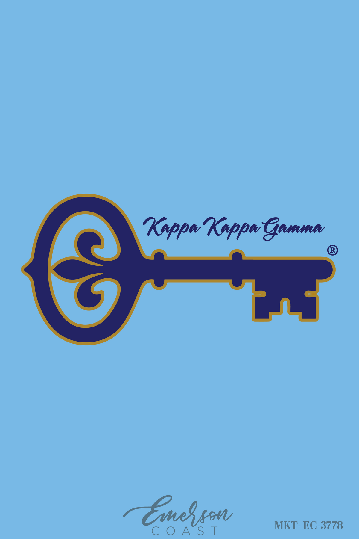 Kappa Kappa Gamma Navy Key Recruitment Tee