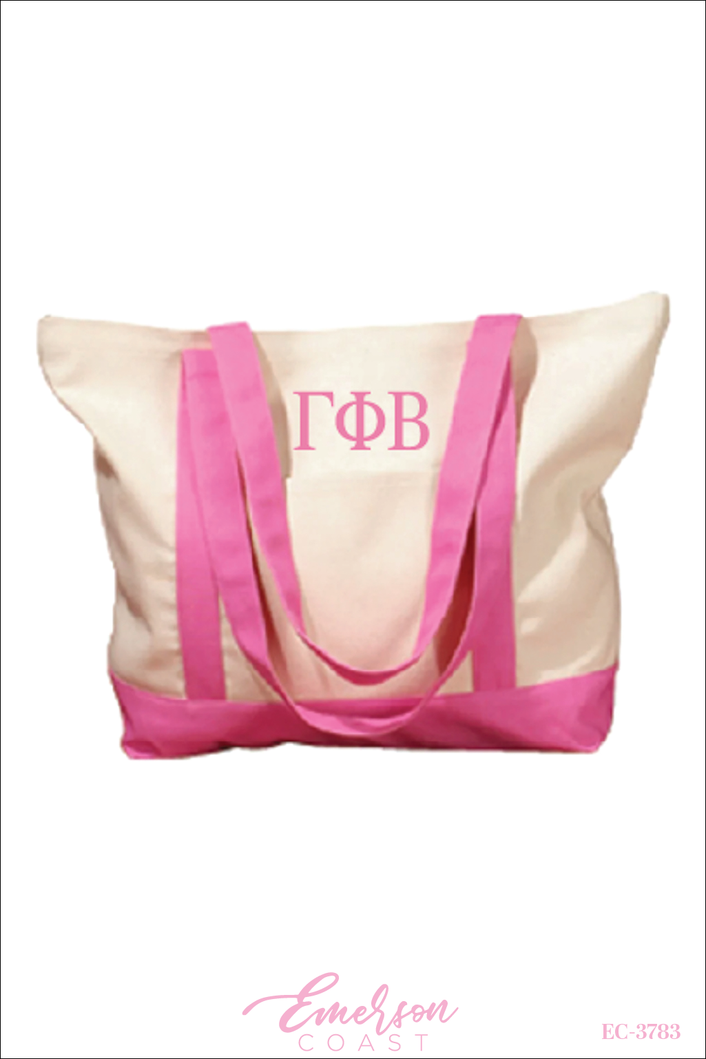 Gamma Phi Beta Pink Letter Tote